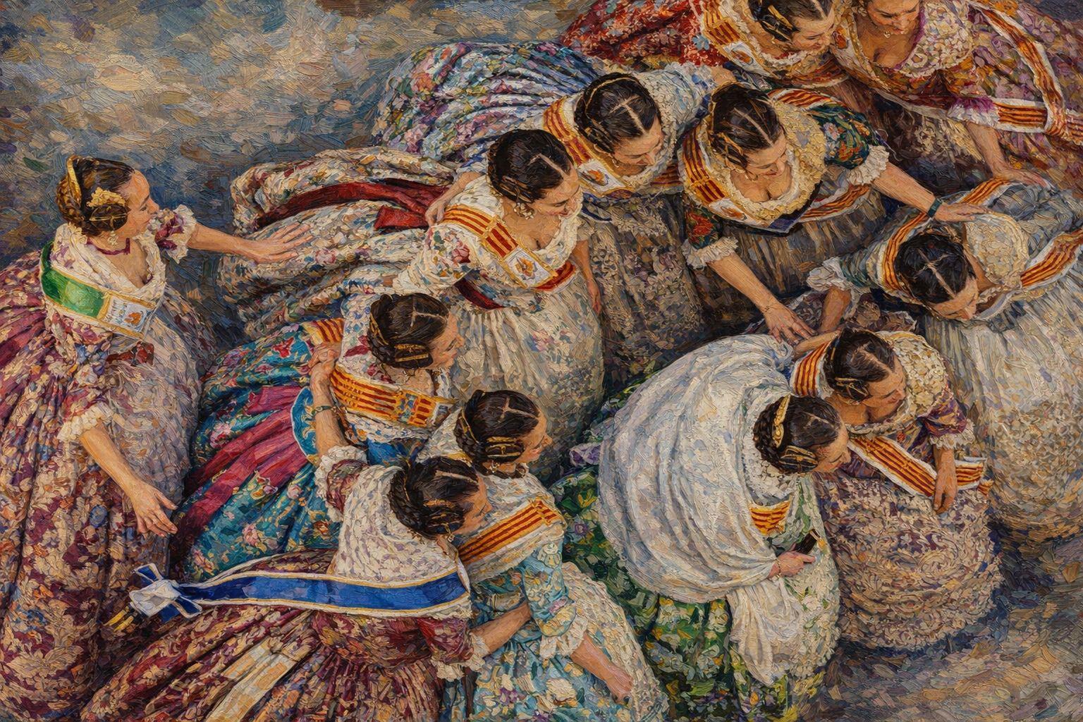 Falleras, fotografía de Agustín Espinosa